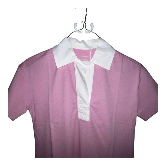 Everlane Womens The Organic Cotton Polo Dress Size XS Mauve Pink Short Sleeves - Picture 3 of 9